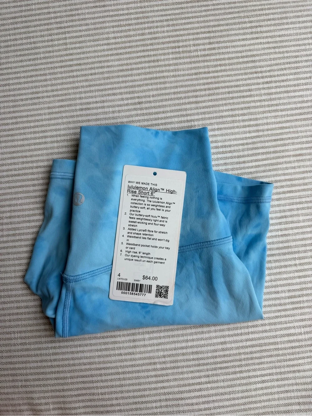 💙🫐 Lululemon Align High-Rise 6” Smoothie Wash Blueberry Multi Short, size Small